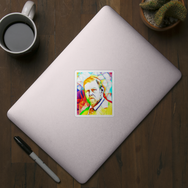 Bram Stoker Colourful Portrait | Bram Stoker Artwork 12 by JustLit